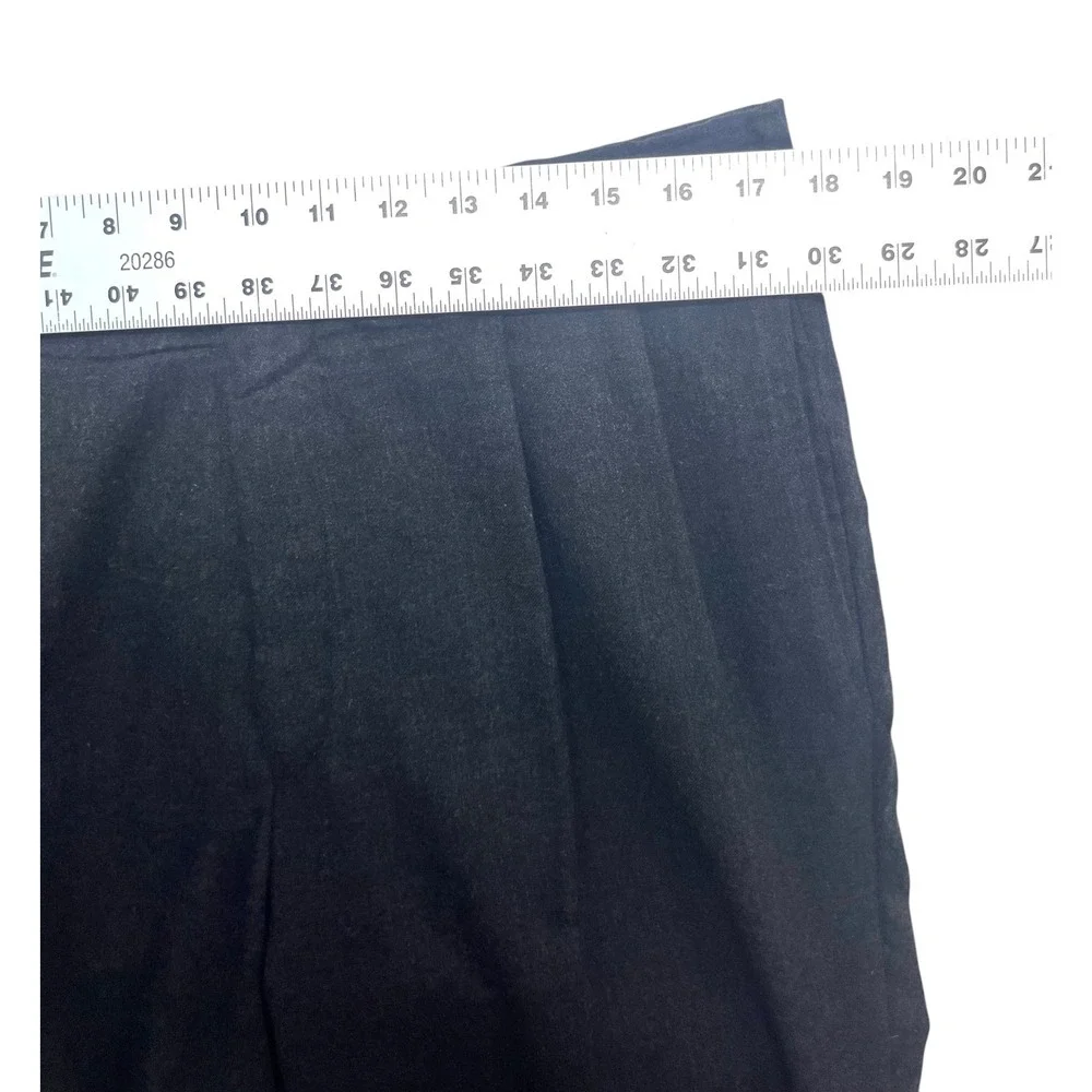 vtg Geoffrey Beene 34x32 Charcoal Flannel Wool Pants Trousers Pleated High Waist
